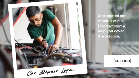 A man uses a tool to work on the engine of a car.