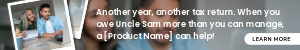 A happy couple sits at a table with a laptop and a folded piece of paper.