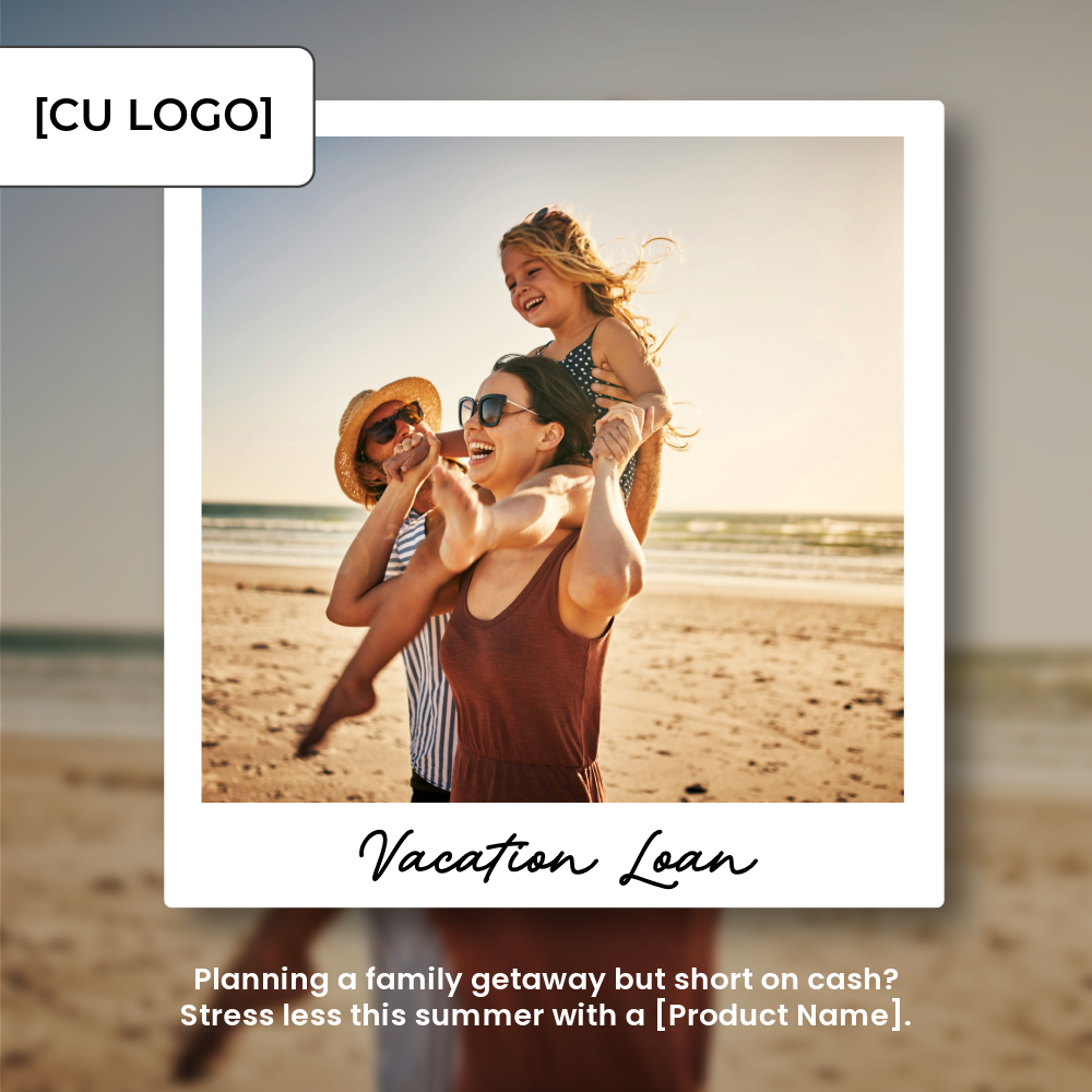 A couple has fun on the beach with their daughter. The daughter rides on the mom's shoulders.