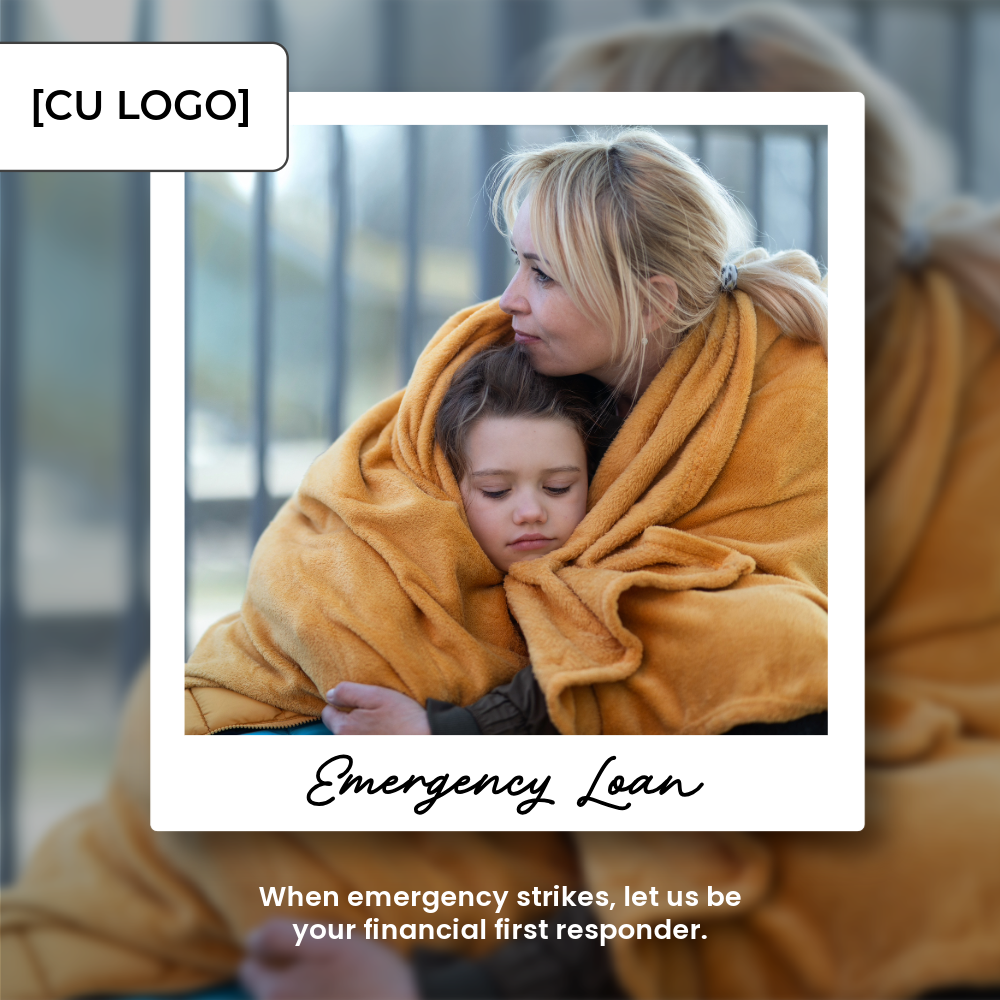 A woman embraces her daughter who looks sad. They are wrapped in a blanket and the mom looks hopeful.
